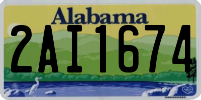 AL license plate 2AI1674