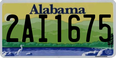 AL license plate 2AI1675