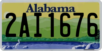 AL license plate 2AI1676