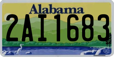 AL license plate 2AI1683