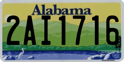 AL license plate 2AI1716