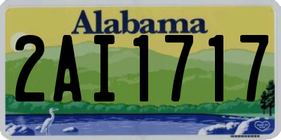 AL license plate 2AI1717