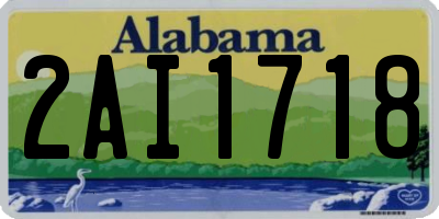 AL license plate 2AI1718