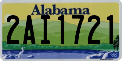 AL license plate 2AI1721