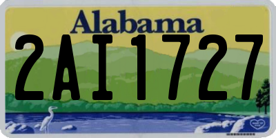AL license plate 2AI1727