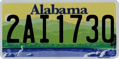 AL license plate 2AI1730