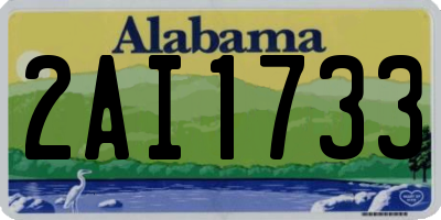 AL license plate 2AI1733