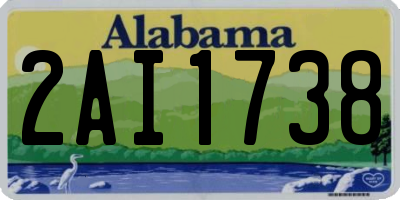 AL license plate 2AI1738