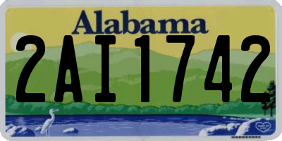 AL license plate 2AI1742