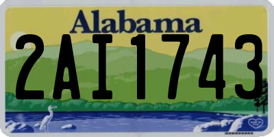 AL license plate 2AI1743
