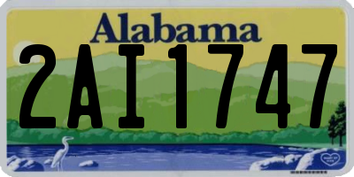 AL license plate 2AI1747