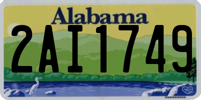 AL license plate 2AI1749