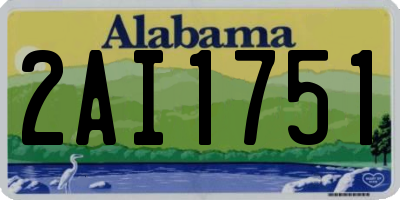 AL license plate 2AI1751