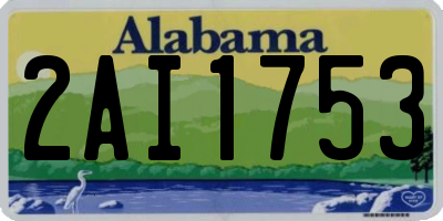 AL license plate 2AI1753