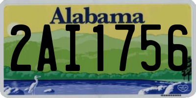 AL license plate 2AI1756