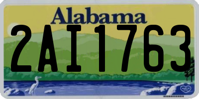 AL license plate 2AI1763