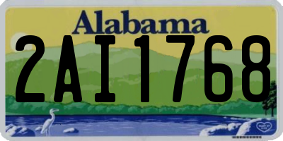 AL license plate 2AI1768