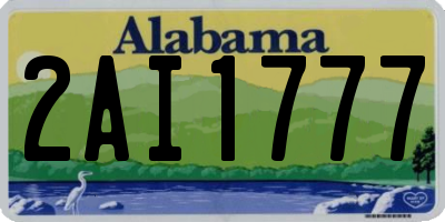 AL license plate 2AI1777