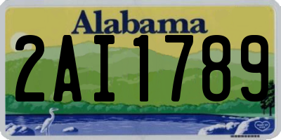 AL license plate 2AI1789