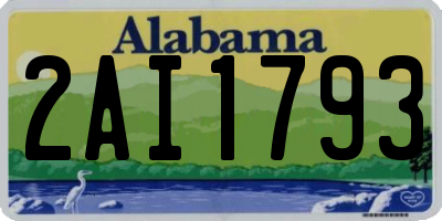 AL license plate 2AI1793