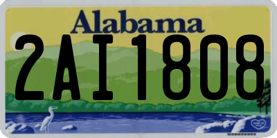 AL license plate 2AI1808