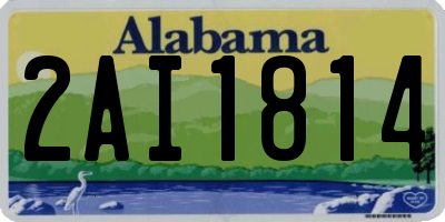 AL license plate 2AI1814