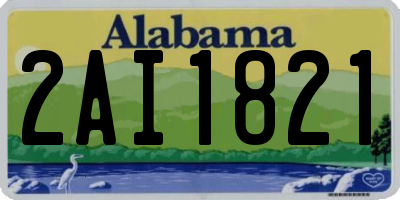 AL license plate 2AI1821