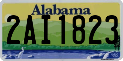 AL license plate 2AI1823