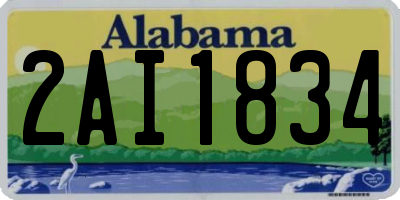 AL license plate 2AI1834