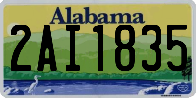 AL license plate 2AI1835