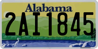 AL license plate 2AI1845