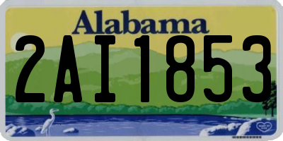 AL license plate 2AI1853