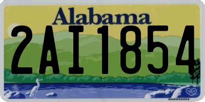 AL license plate 2AI1854