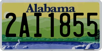AL license plate 2AI1855
