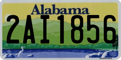 AL license plate 2AI1856