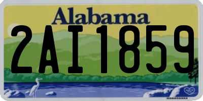 AL license plate 2AI1859