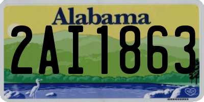 AL license plate 2AI1863