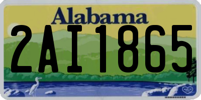 AL license plate 2AI1865