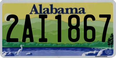 AL license plate 2AI1867