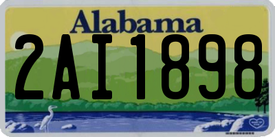 AL license plate 2AI1898