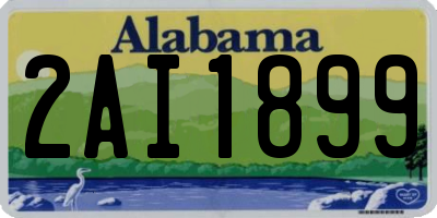 AL license plate 2AI1899