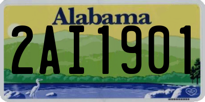 AL license plate 2AI1901