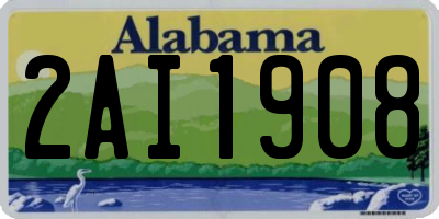 AL license plate 2AI1908