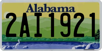 AL license plate 2AI1921