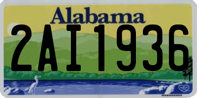 AL license plate 2AI1936