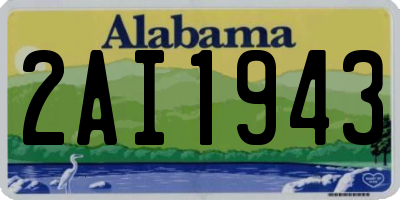 AL license plate 2AI1943