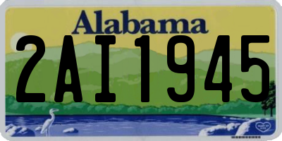 AL license plate 2AI1945