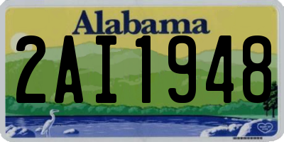 AL license plate 2AI1948