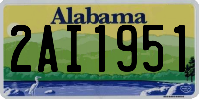 AL license plate 2AI1951