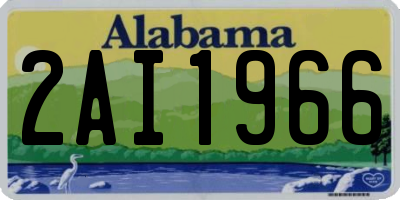 AL license plate 2AI1966